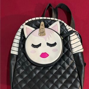 Whimsical Unicorn Quilted Backpack